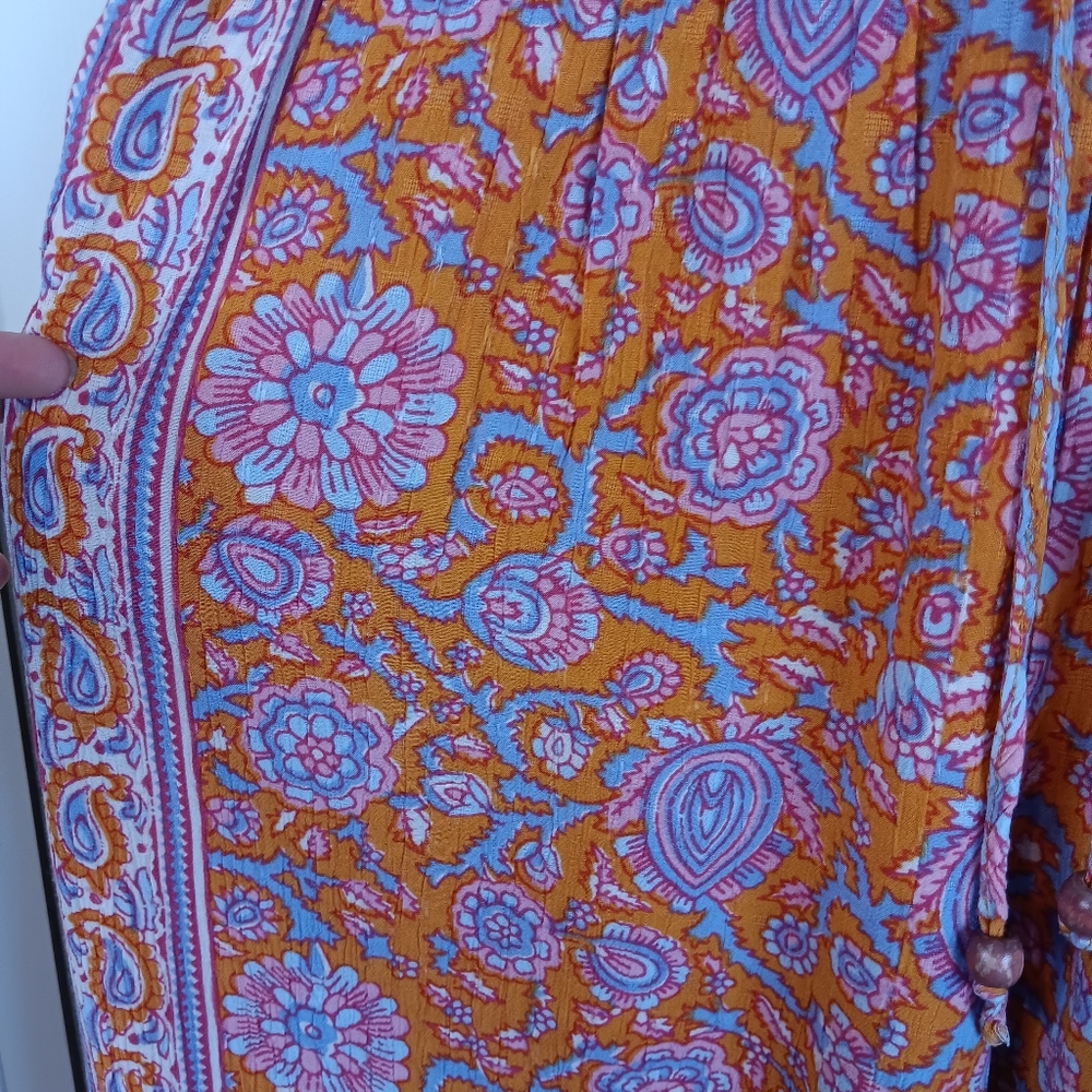 Vibrant Rachel Roy Paisley Wide-Leg Pants - Picture 5 of 7